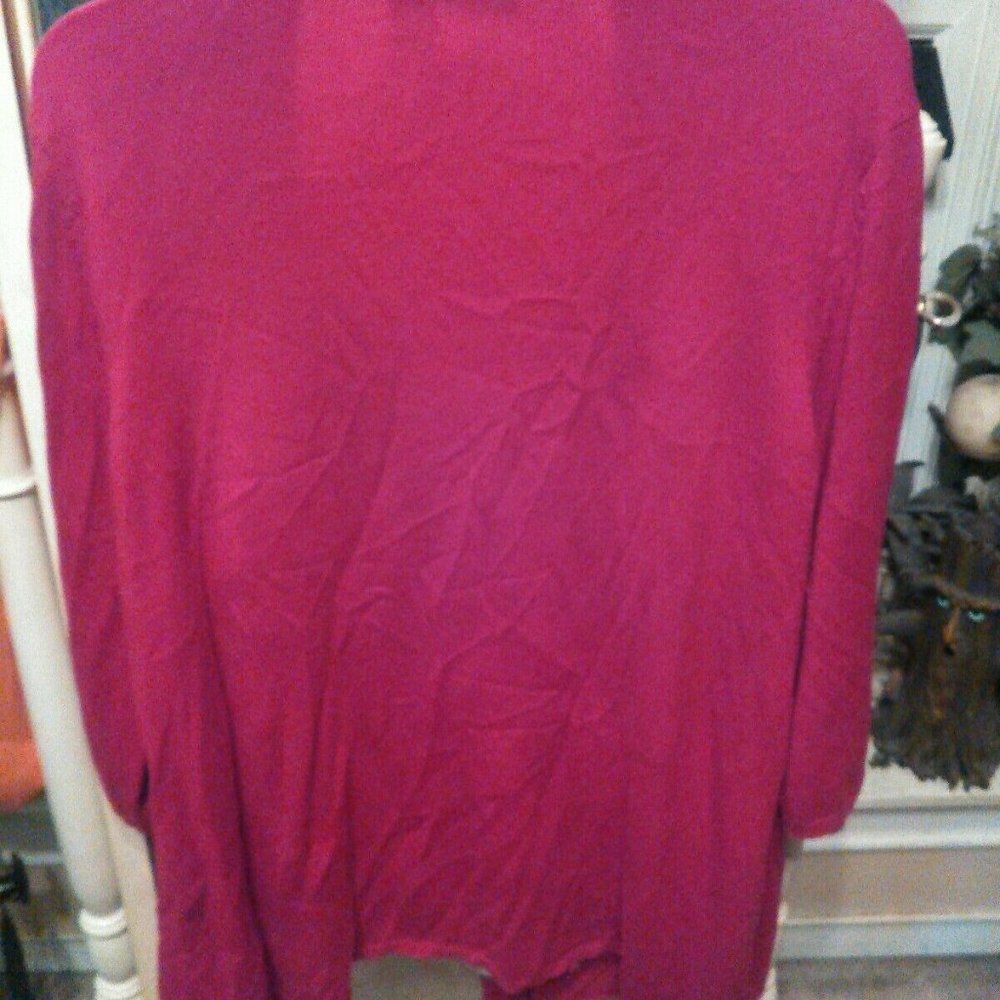 EUC Kim Rogers Sz 2X Red Sweater Blouse - Picture 2 of 3